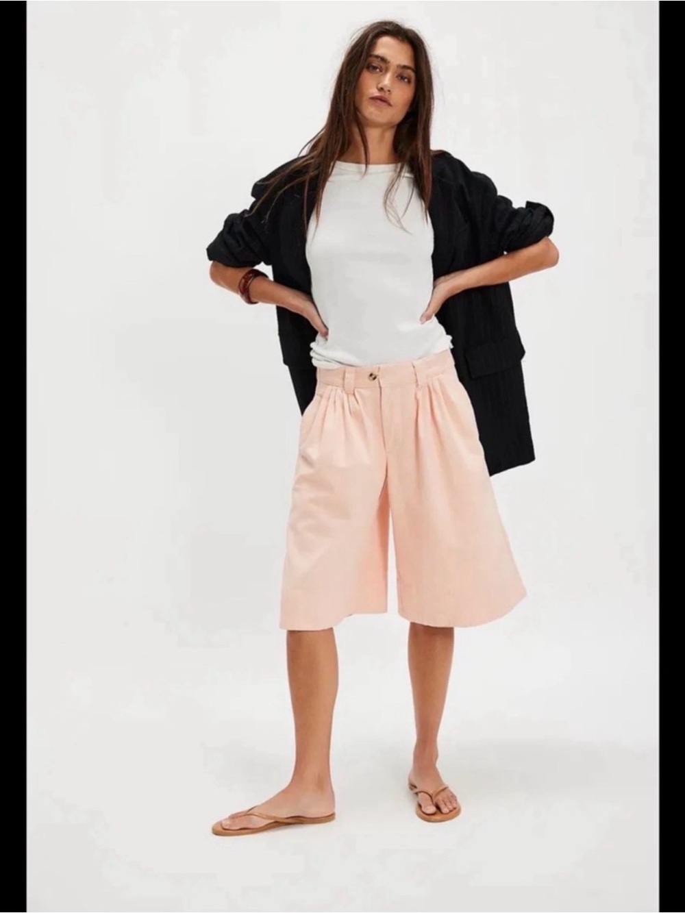 FREE PEOPLE Sadie A-Line Long Shorts 8 NWT